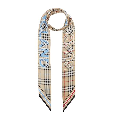 burberry silk scarf logo.